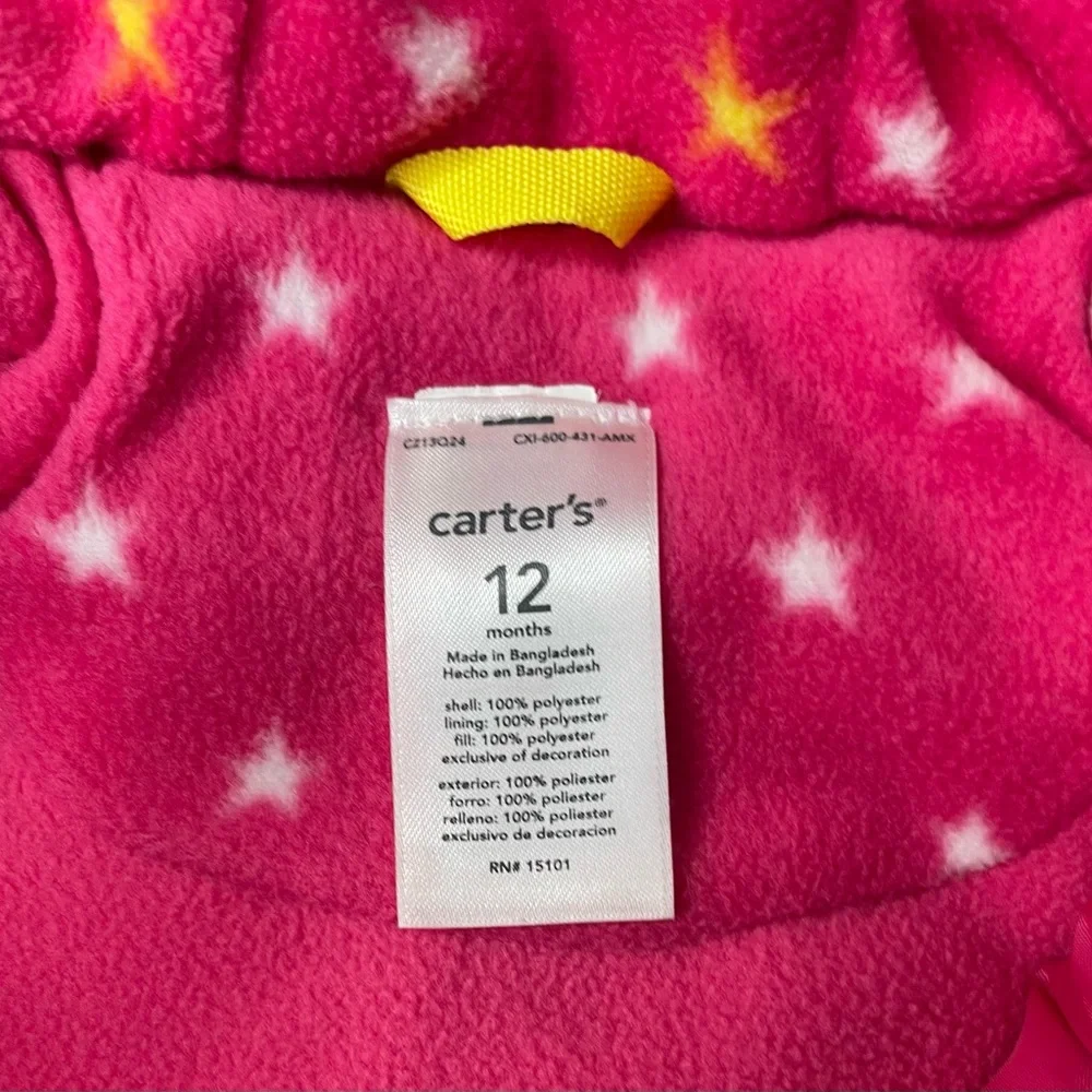 Carter's Pink Puffer Jacket 12months